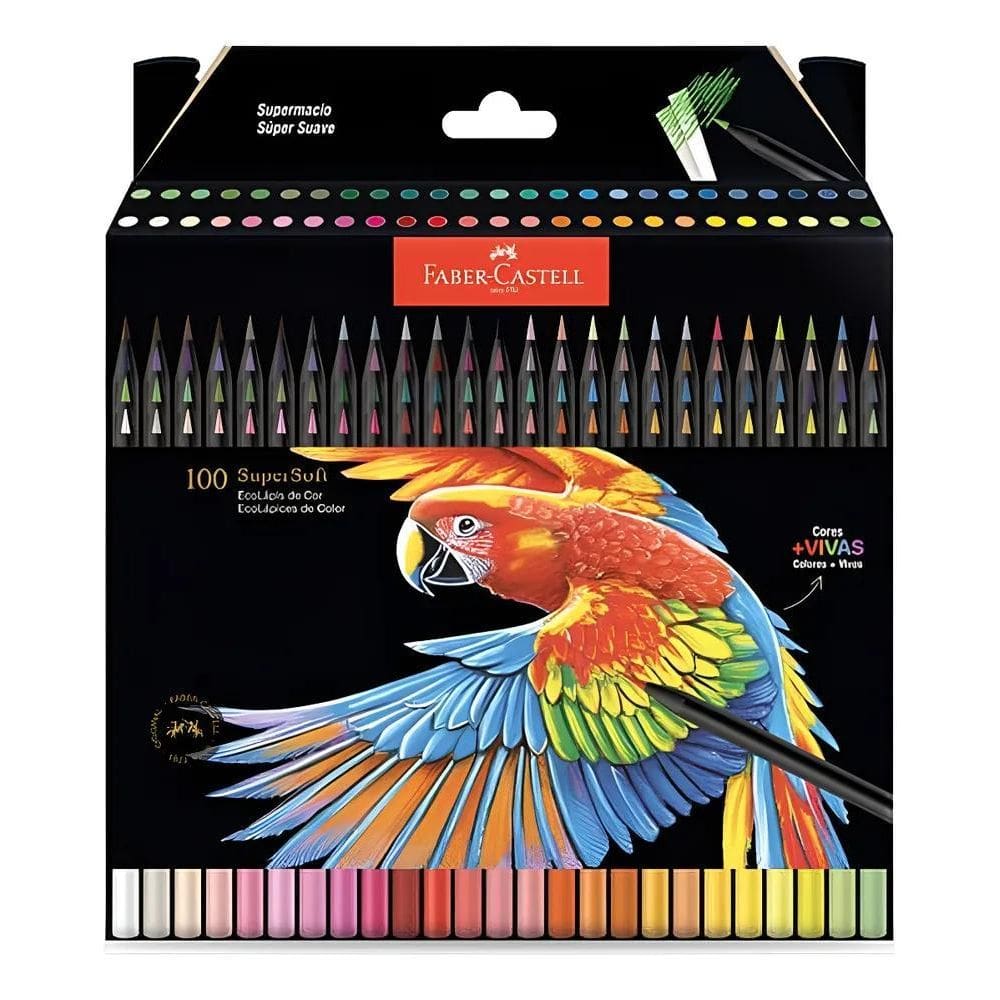 Lápis Cor Faber-Castell 100 Cores Supersoft: Vivas E Macias