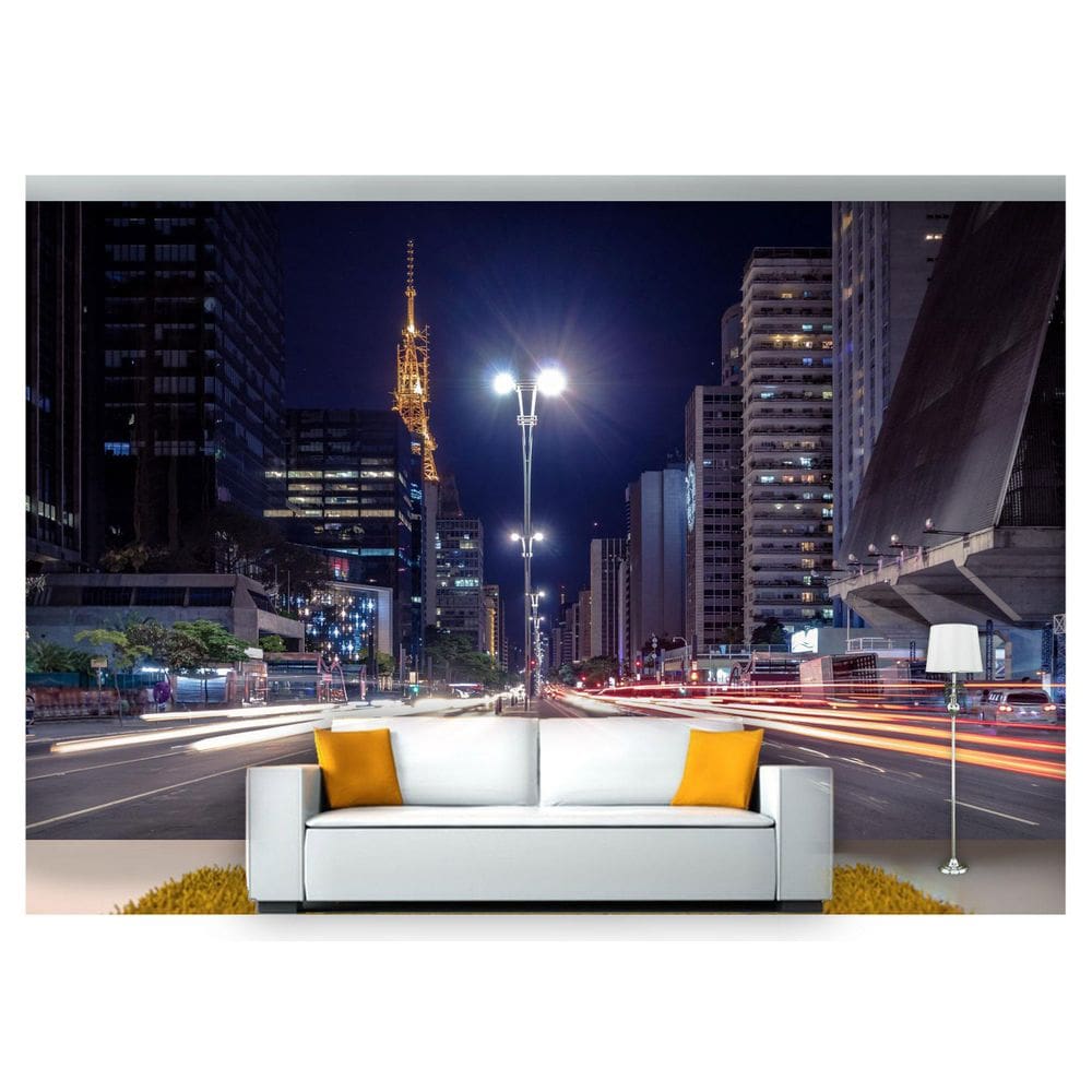 Papel De Parede Cidade Paulista 3D Ncd216