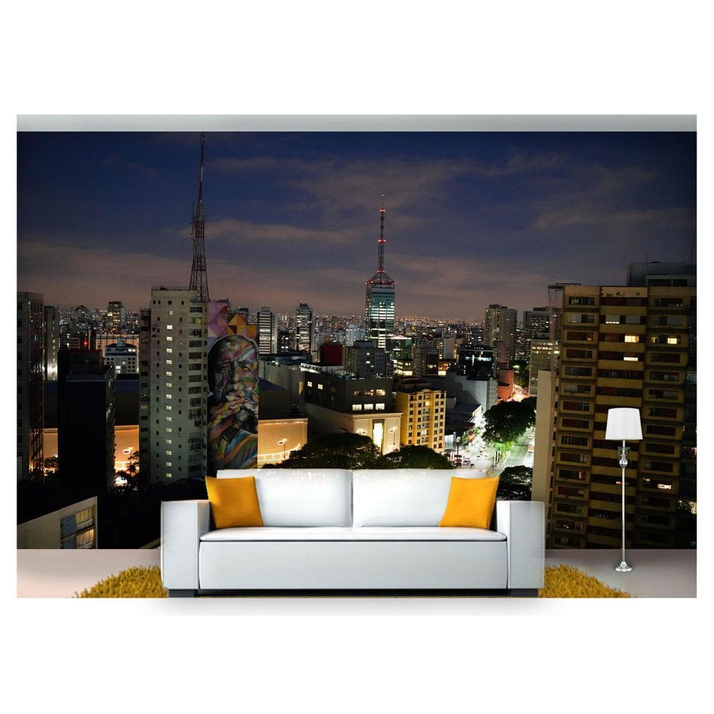 Papel De Parede Cidade Paulista 3D Ncd234