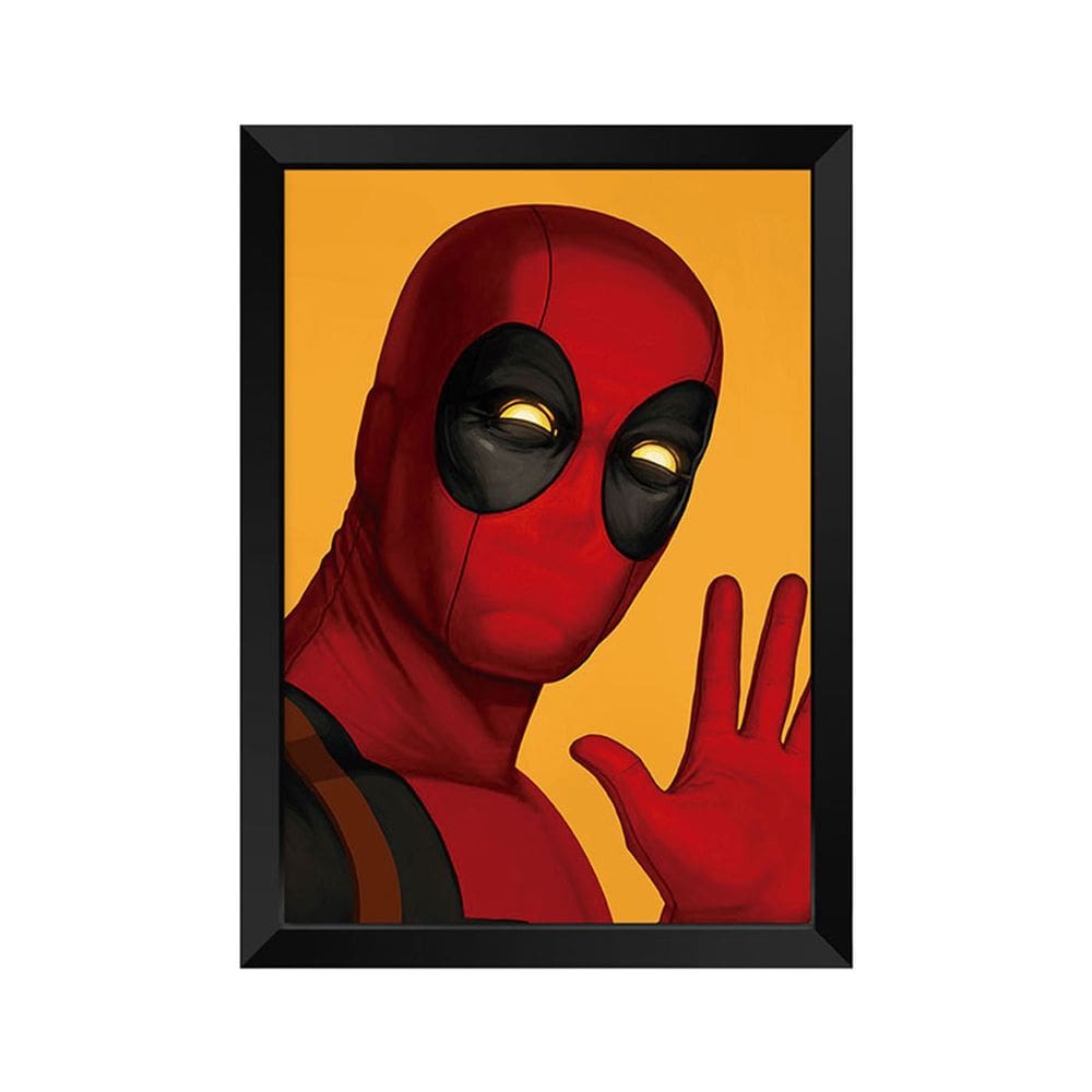 Quadro Decorativo Deadpool com acrílico A4