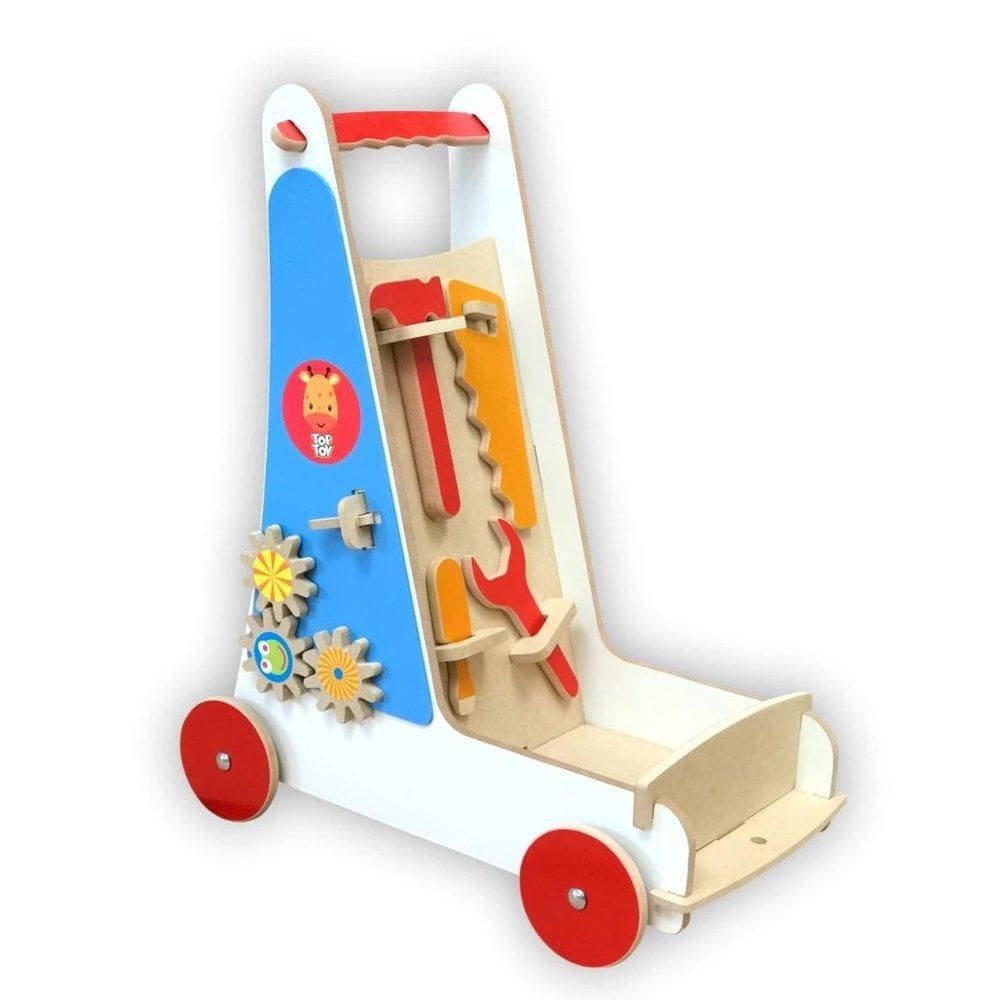 Carrinho De Ferramentas Em Madeira 10 - Toptoy Brasil