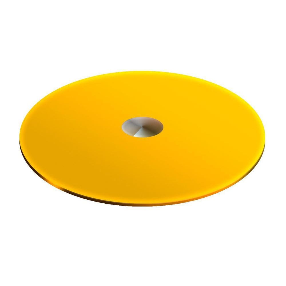 Centro De Mesa Giratório Vidro Temperado 6Mm Amarelo 60Cm
