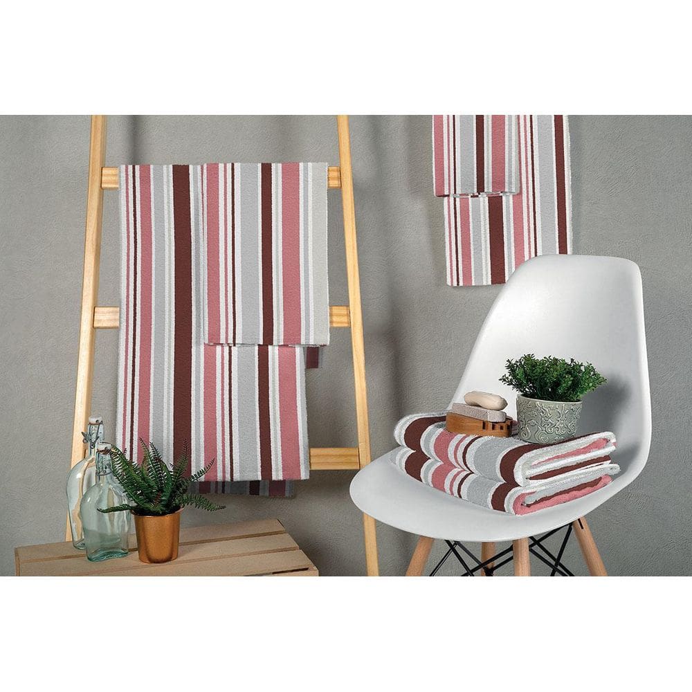 Toalha Felpuda De Banho Estampada Solar Com 3 Peças