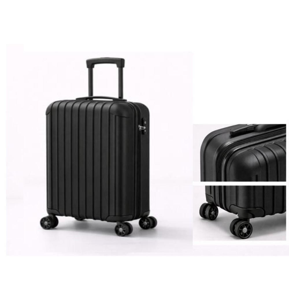 Mala Viagem Rigida Abs Bordo Pequena Giro 360 Mao Padrao Preto 10kg