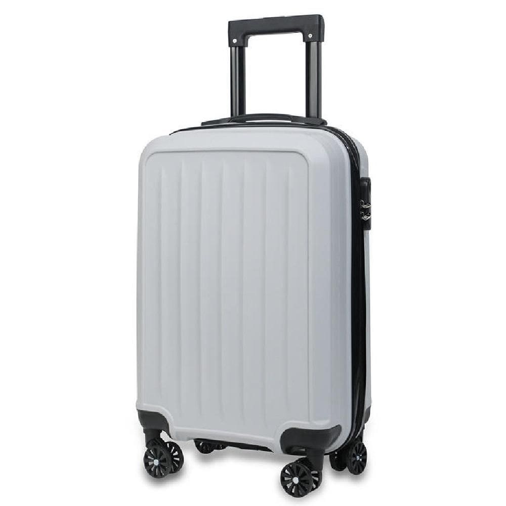 Mala De Viagem Abs Rigida Executiva De Mao 10Kg Anac 4 Rodas Bolsa Trabalho Ferias Cadeado Anti Furto Cinza