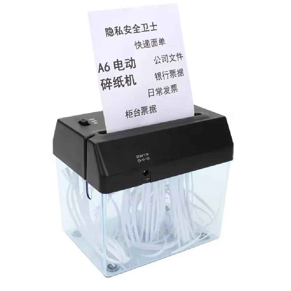 Fragmentadora Automatico Portatil Triturador Picador De Papel Para Mesa Cortador Folhas Usb Pilhas Bivolt