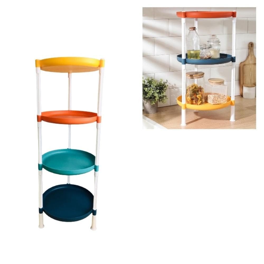 Estante Modular Infantil 4 Prateleiras Organizador Multiuso Fruteira Para Brinquedos Casa Sala Banheiro Quarto