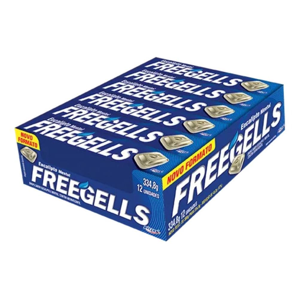 Bala Drops Freegells Eucalipto Riclan C/ 12u 334,8g