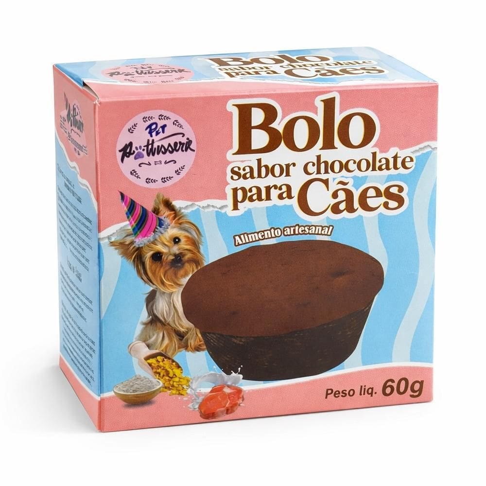 Petisco Bolo para Cães Pet Pâtisserie Chocolate 60g