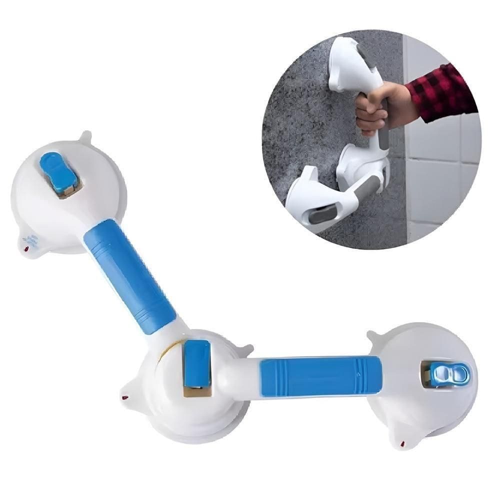 Barra Apoio Portatil Viagem Alca Banho Idoso Ventosa Articulada Tripla Suporte Banheiro Deficiente 2 Em 1 Ventosas