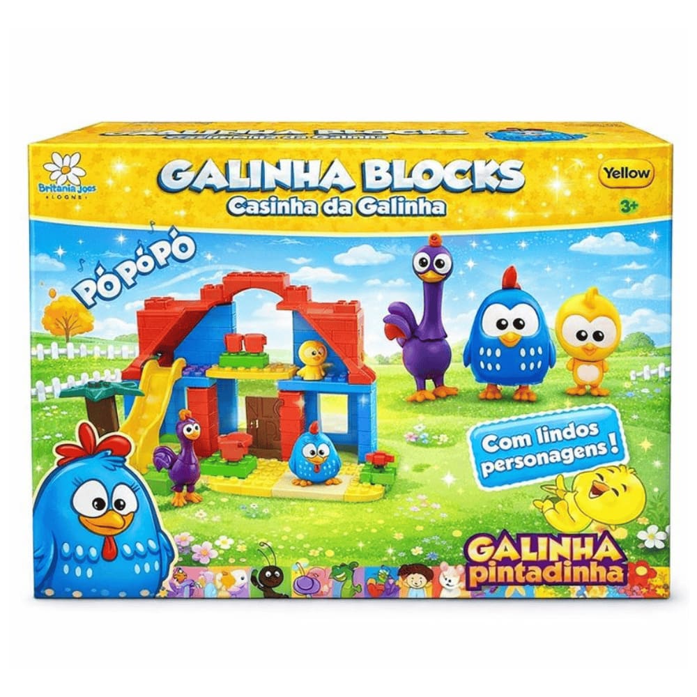Blocks Casinha da Galinha Pintadinha 42pçs 1206 - Yellow