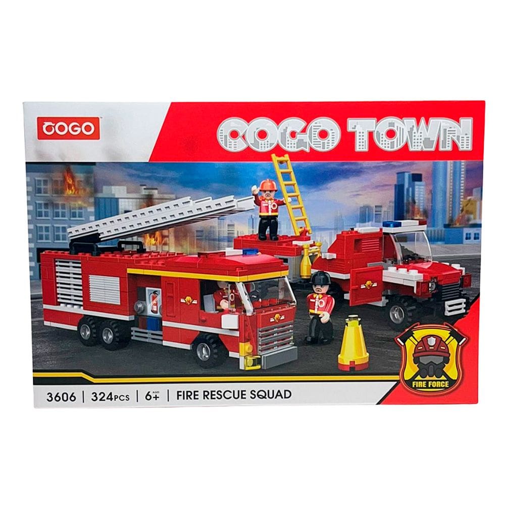 Blocos de Montar Coleção Fire & Rescue Squad 324 pçs 3606 - COGO Dorémi