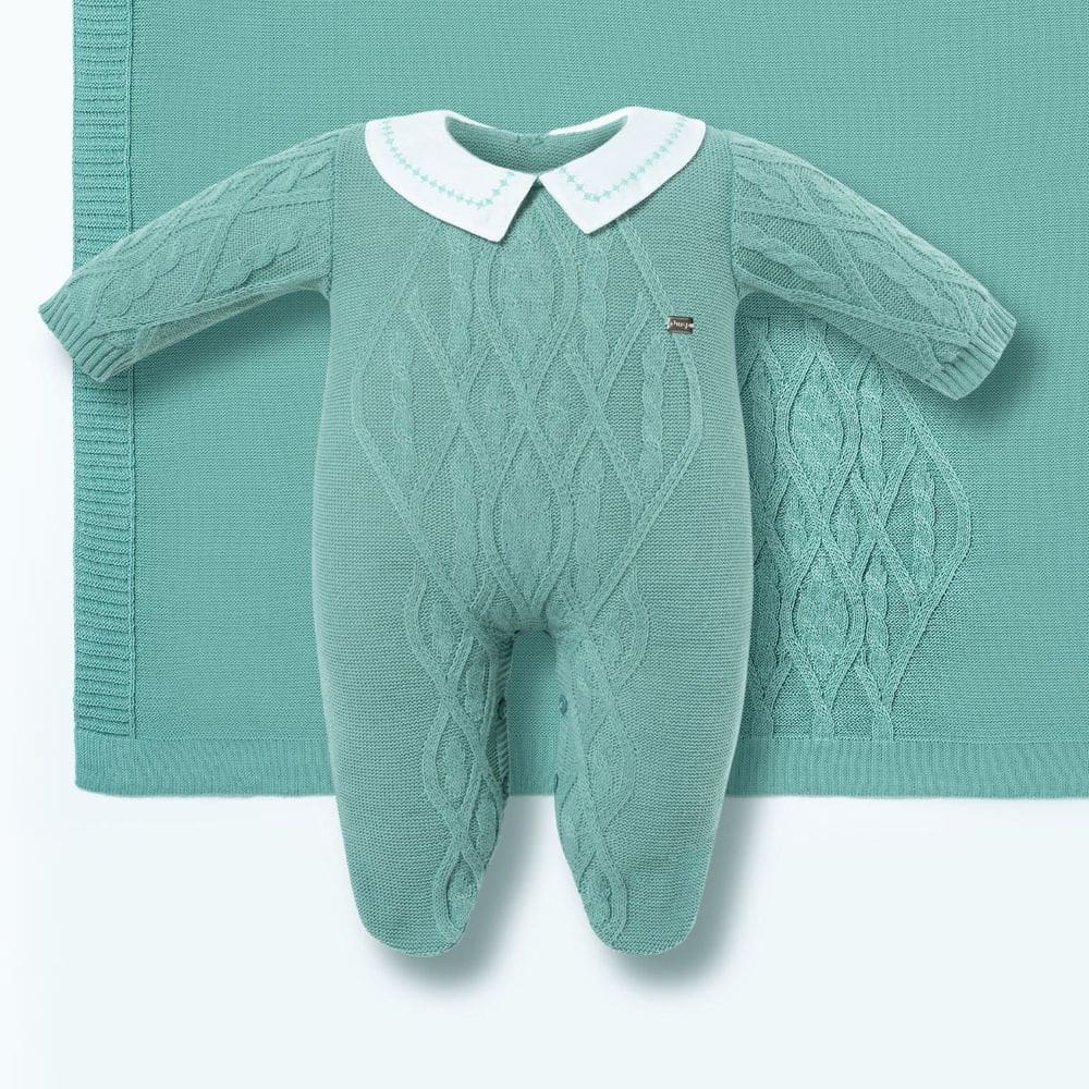 Saída de Maternidade Menino Macacão + Manta Verde - Hug