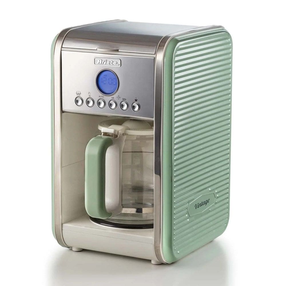 Cafeteira Ariete Vintage Verde Programável 4 a 12 Xícaras 900W 220V - Modelo 1342 Retrô