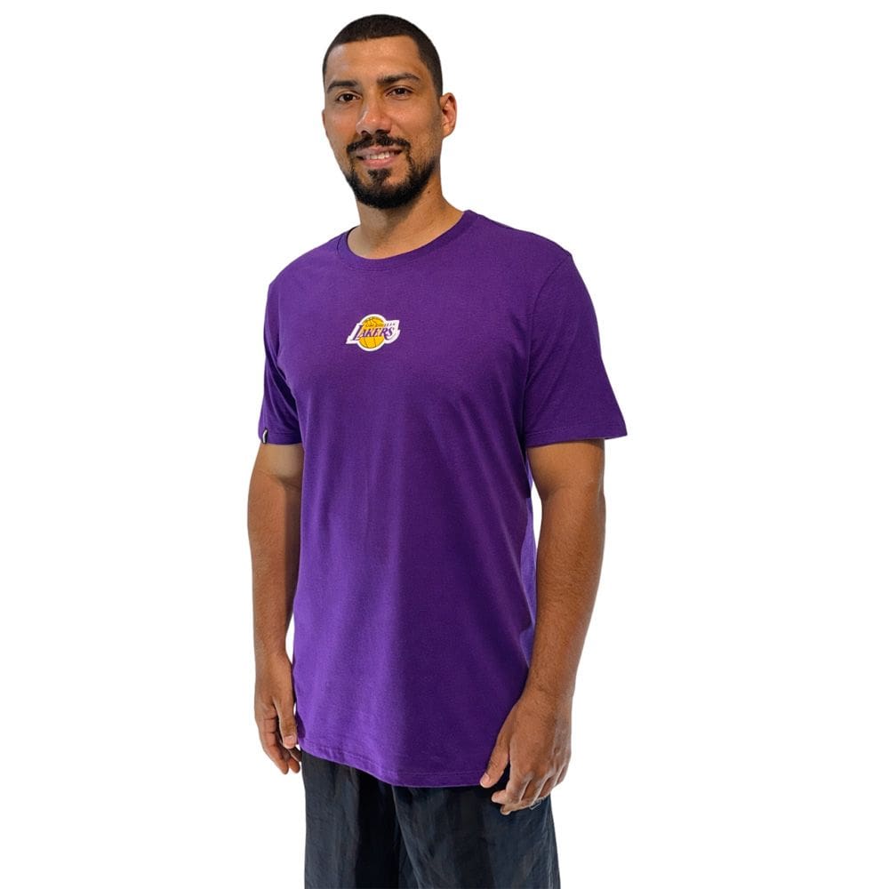 Camiseta Nba Masculina Los Angeles Lakers Rubber
