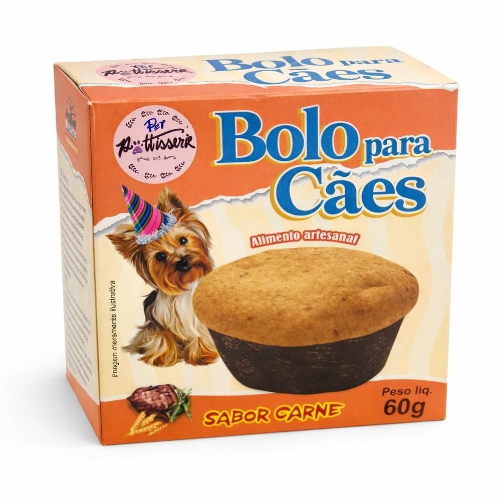Petisco Bolo Para Cães Pet Pattisserie Carne 60gr