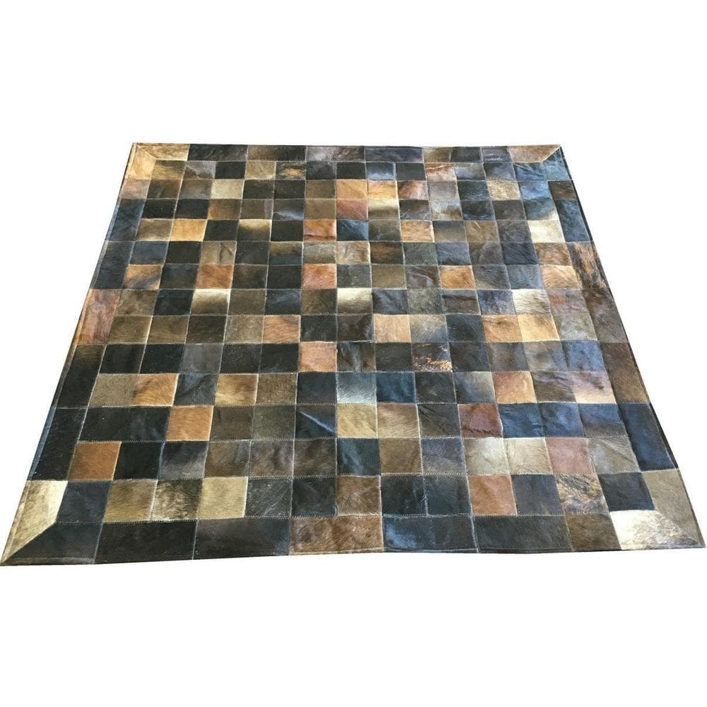 Tapete De Couro Marrom Exotico 1,50X1,50 Com Bordas Peça 10
