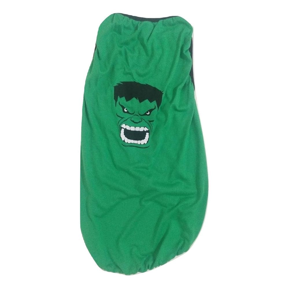 Camiseta Para Cães Super Heróis  Hulk Verde  Tamanho Eg