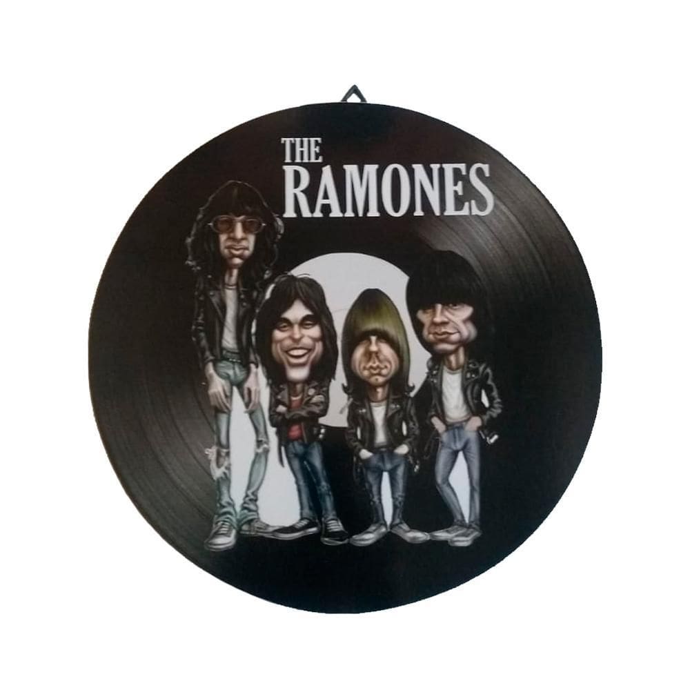 Disco De Vinil Decorativo Em Madeira Star - The Ramones