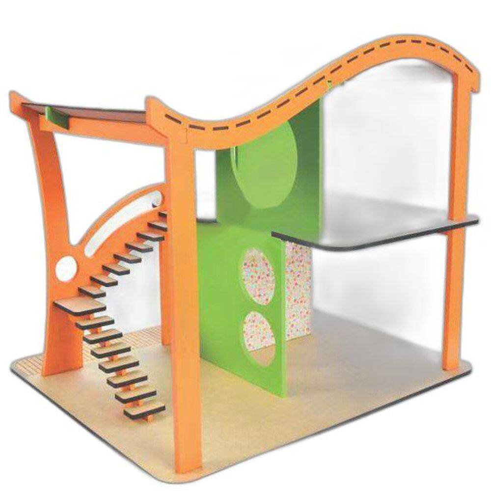 Casinha New Art Madeira Multicolorido Modelo 4