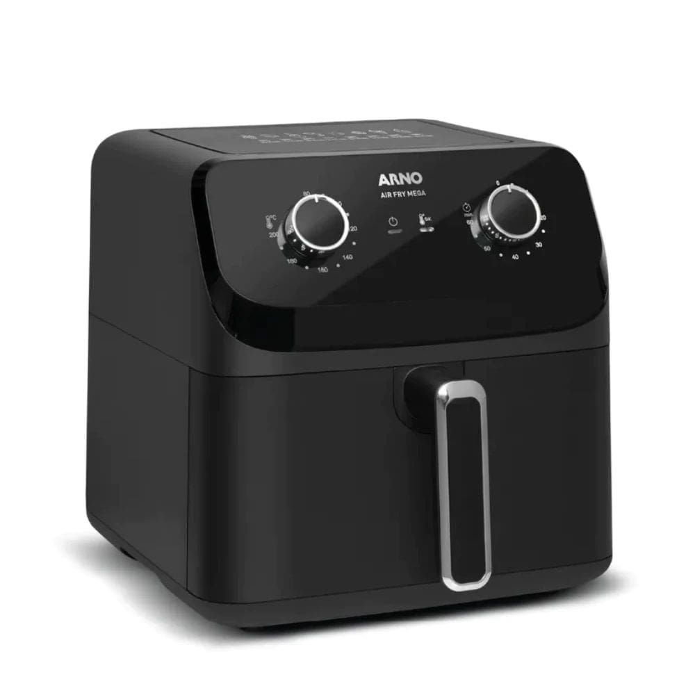 Fritadeira Elétrica Air Fryer 7,5L Arno Mega Mecânica AFM7, 1700W, Ultra Grande, Timer 60 Min, 80°C a 200°C, Funcionamento Silencioso