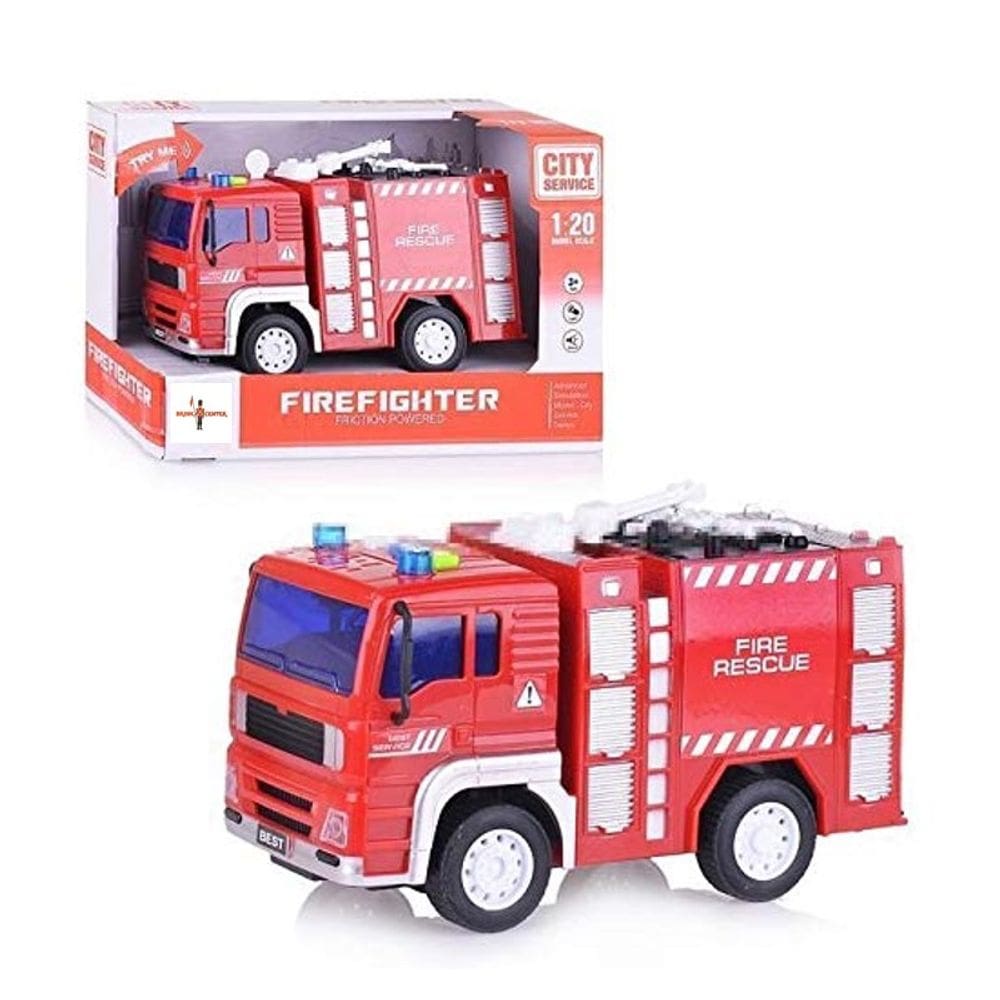 Caminhão Bombeiro com Luz e som 1:20 Fricção - Brink Center