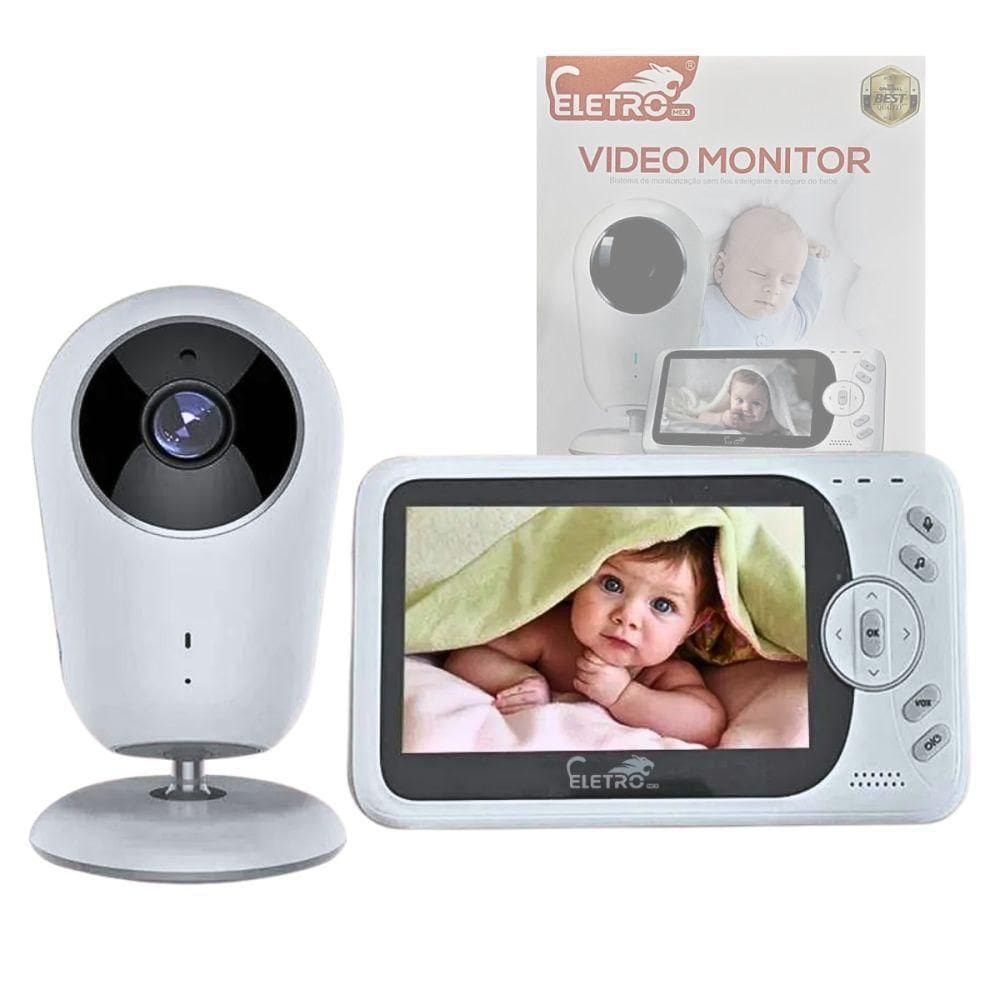 Babá Eletrônica Câmera Portátil Com Monitor Vídeo