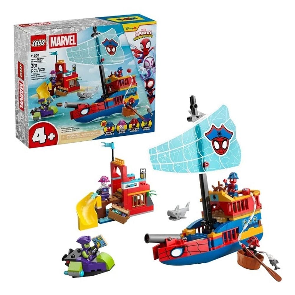Lego 11208 Disney Spidey Amazing Friends -  Navio Pirata Da Equipe Spidey – 201 peças