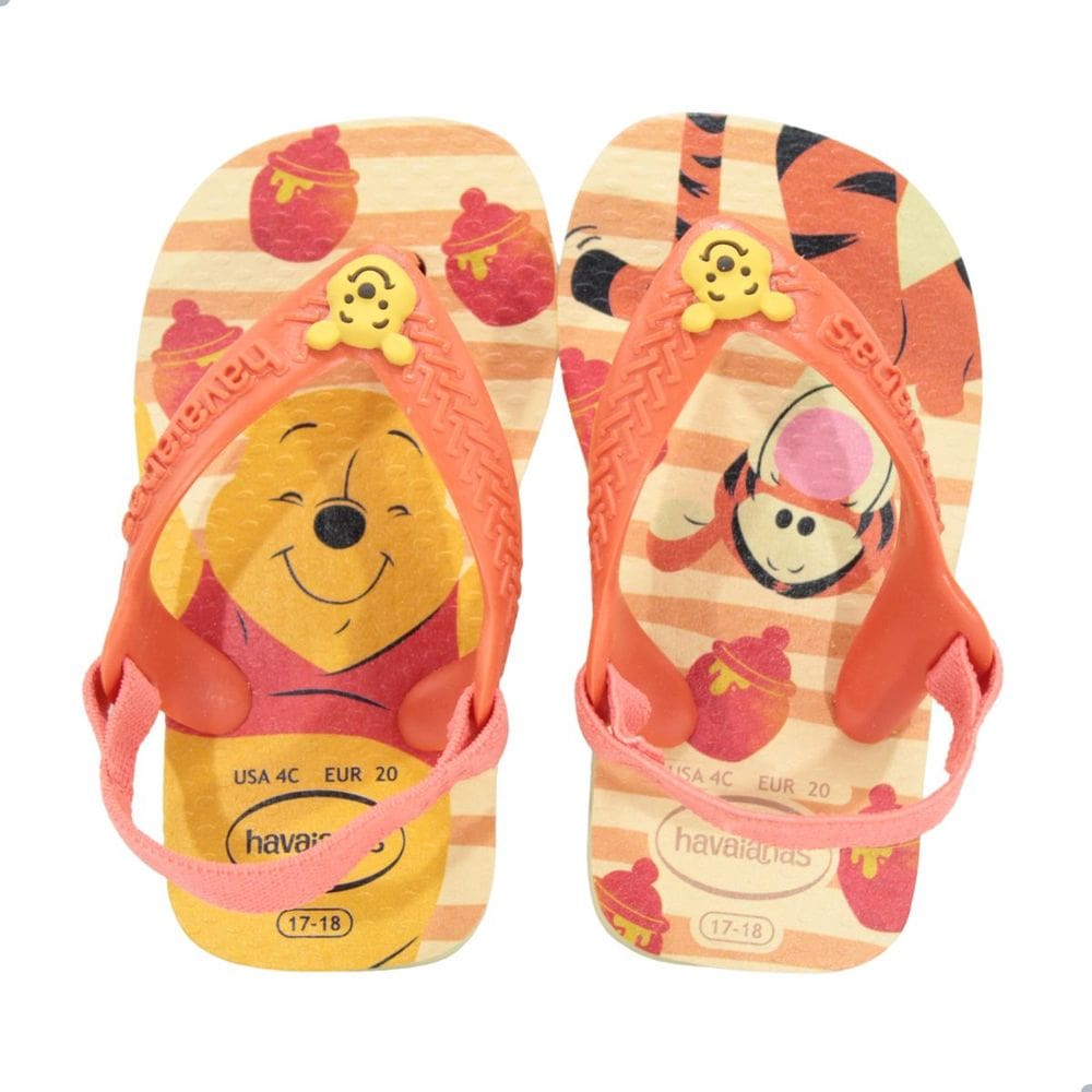 Chinelo Havaianas Baby Disney Classics Creme