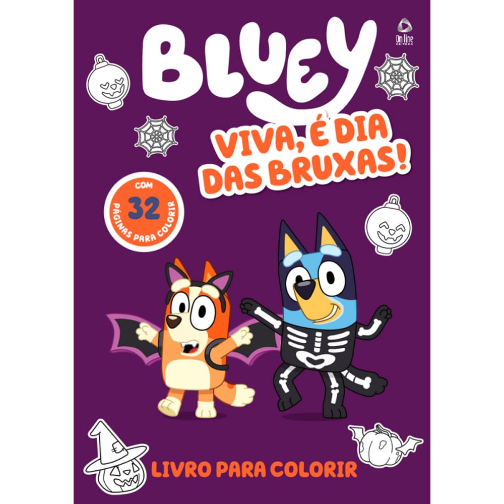 Bluey Eba, é dia das bruxas! Livro para Colorir
