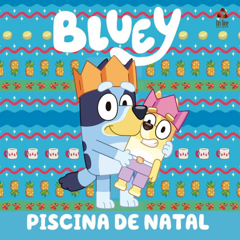 Bluey Livro de História - Piscina de Natal