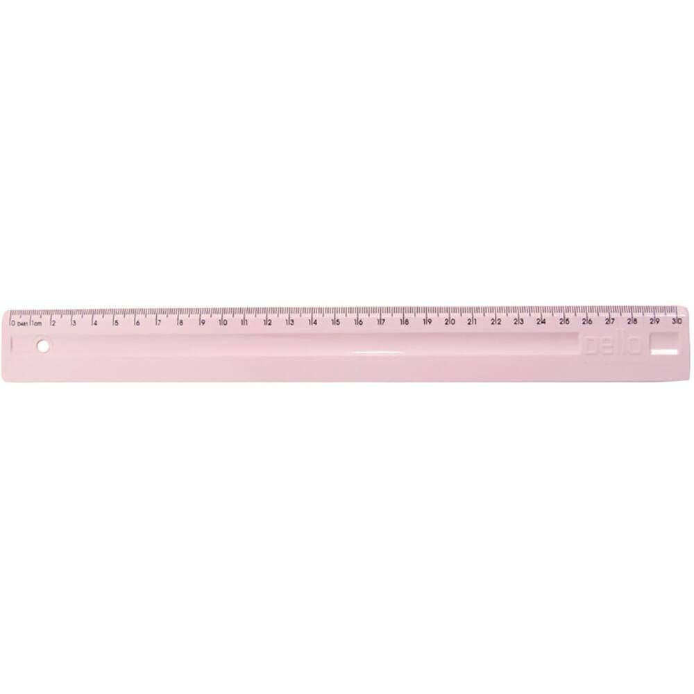 Régua Plástico 30cm Serena Rosa Kit 4 unidades - Dello