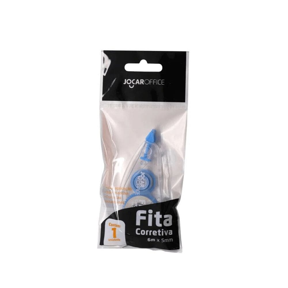 Fita Corretiva 6mx5mm Corpo AZUL Jocar Office - Leonora