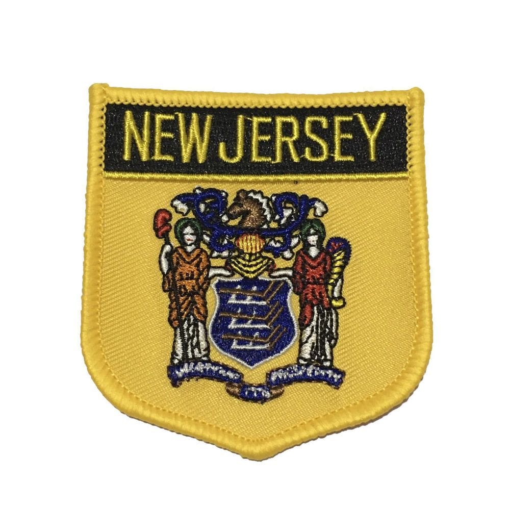 Patche Aplique Bordado Escudo Da Bandeira De Nova Jersey 6X7