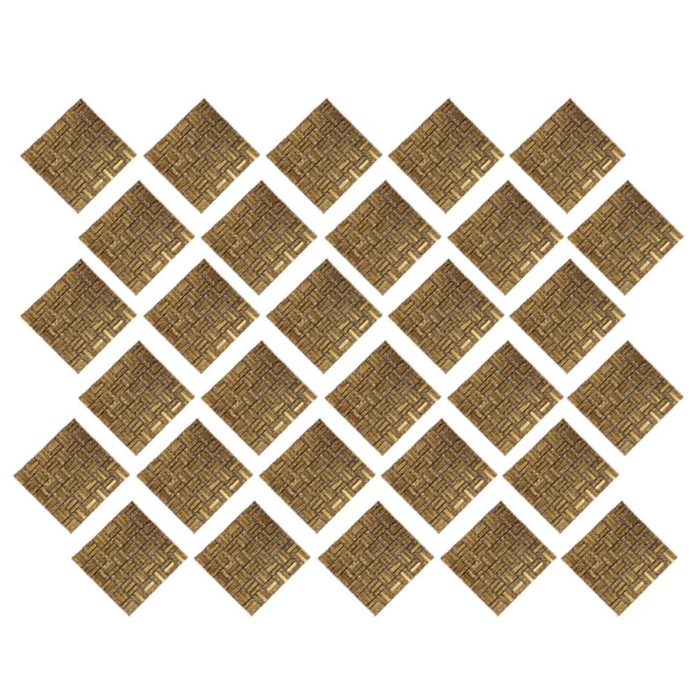 Pastilha De Vidro Autocolante Kit 30 Uni Parede Sala Cozinha Box Banheiro Decorativa Facil Aplicacao Requintado Moderna