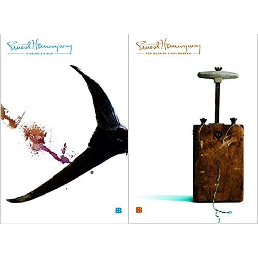 Kit 2 Livros Ernest Hemingway O Velho E O Mar + Por Quem Os Sinos Dobram
