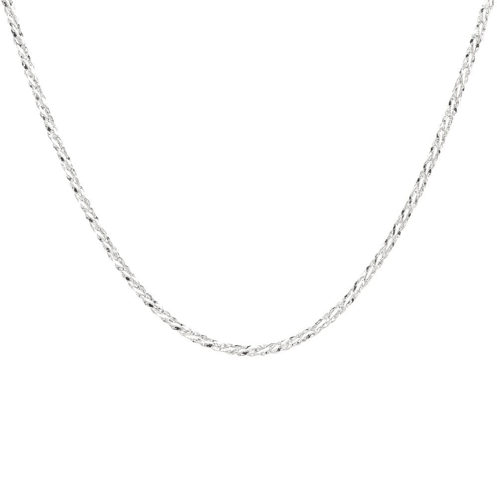 Corrente Colar Pipoca Diamantada De Prata 925