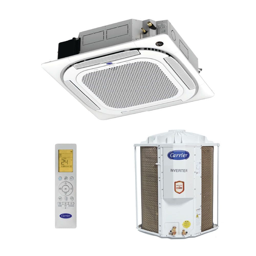 Ar condicionado Split Cassete 4 vias XPower Inverter Carrier 36.000 Btus Frio 220v R-32