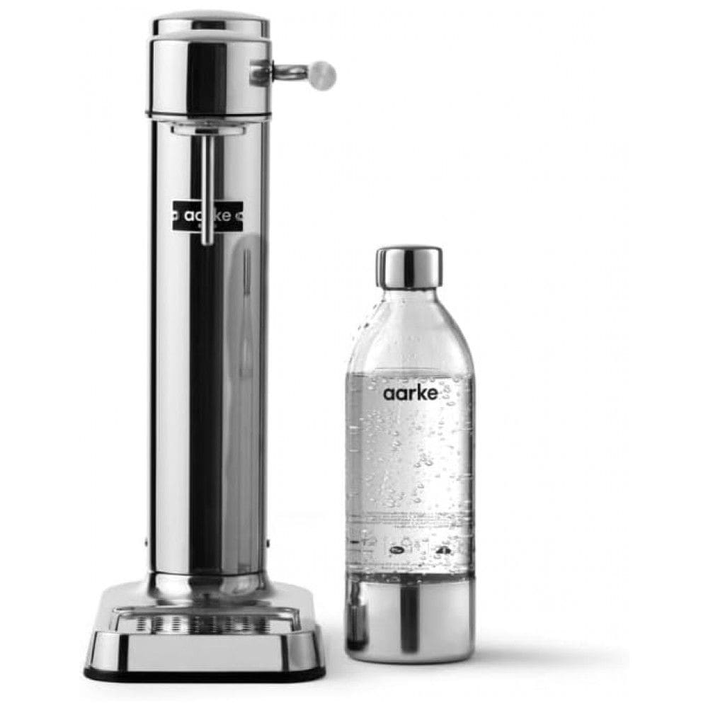 Máquina Sifão para Gaseificar Água com Garrafa de Plástico sem BPA, Aarke, Prata