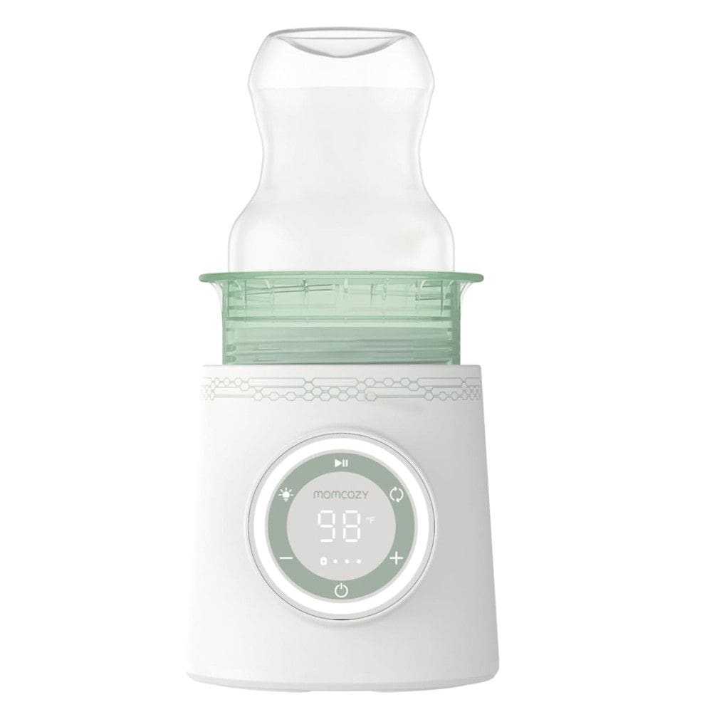 Aquecedor de Mamadeira Portátil à Prova de Vazamento com Duplo Aquecimento Rápido, Momcozy, Verde