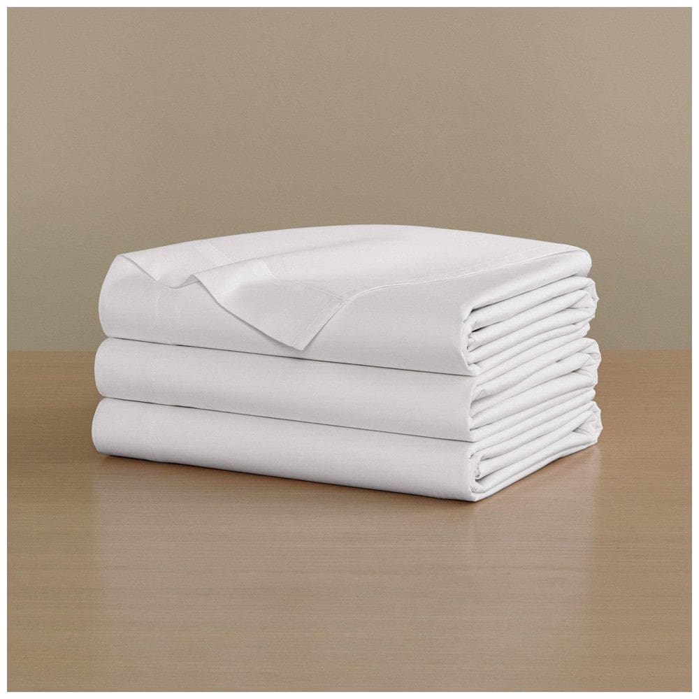 Lençol de Percal, Tamanho Queen, Recomendado para Quem Sente Calor à Noite e Material 100% Algodão de Fibra Longa, H by Frette, Branco