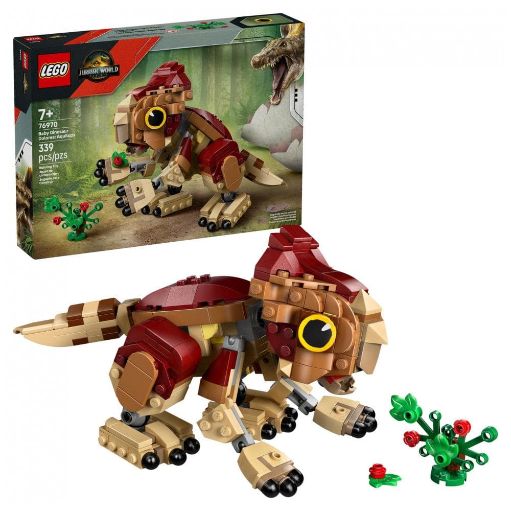 LEGO Jurassic World Baby Dinosaur Dolores Aquilops conjunto de construção 339 peças multicolorido