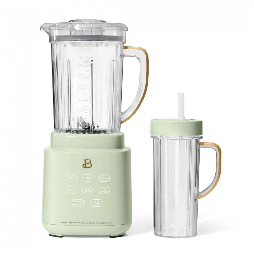 Liquidificador de bancada Beautiful PowerExact Verde Sálvia, 700W, jarra Tritan 1,47L, copo individual 590ml, 3 velocidades, 4 programas