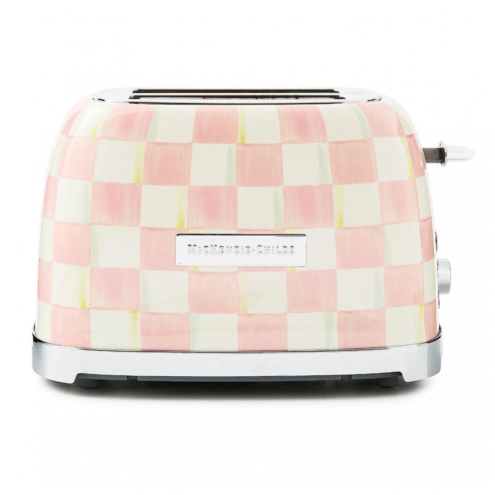 Torradeira 2 fatias MacKenzie-Childs Cherry Check rosa e branca aço inox 850W 110V