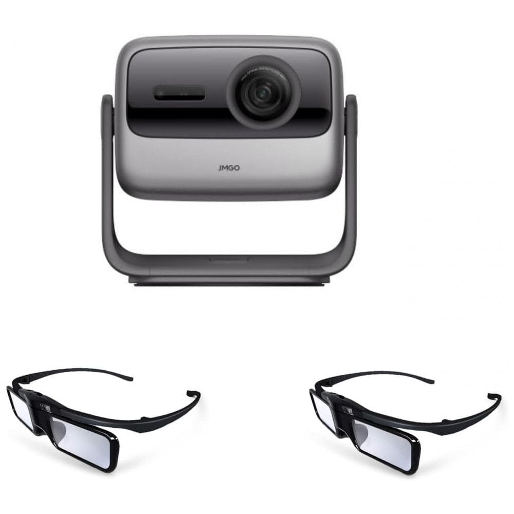 Projetor 4K Laser Triplo JMGO N1S Ultimate Metálico 110% Rec.2020 Gimbal 360° 3300 Lumens ISO + 2 Óculos 3D Ativo Recarregável N1S Ultimate?