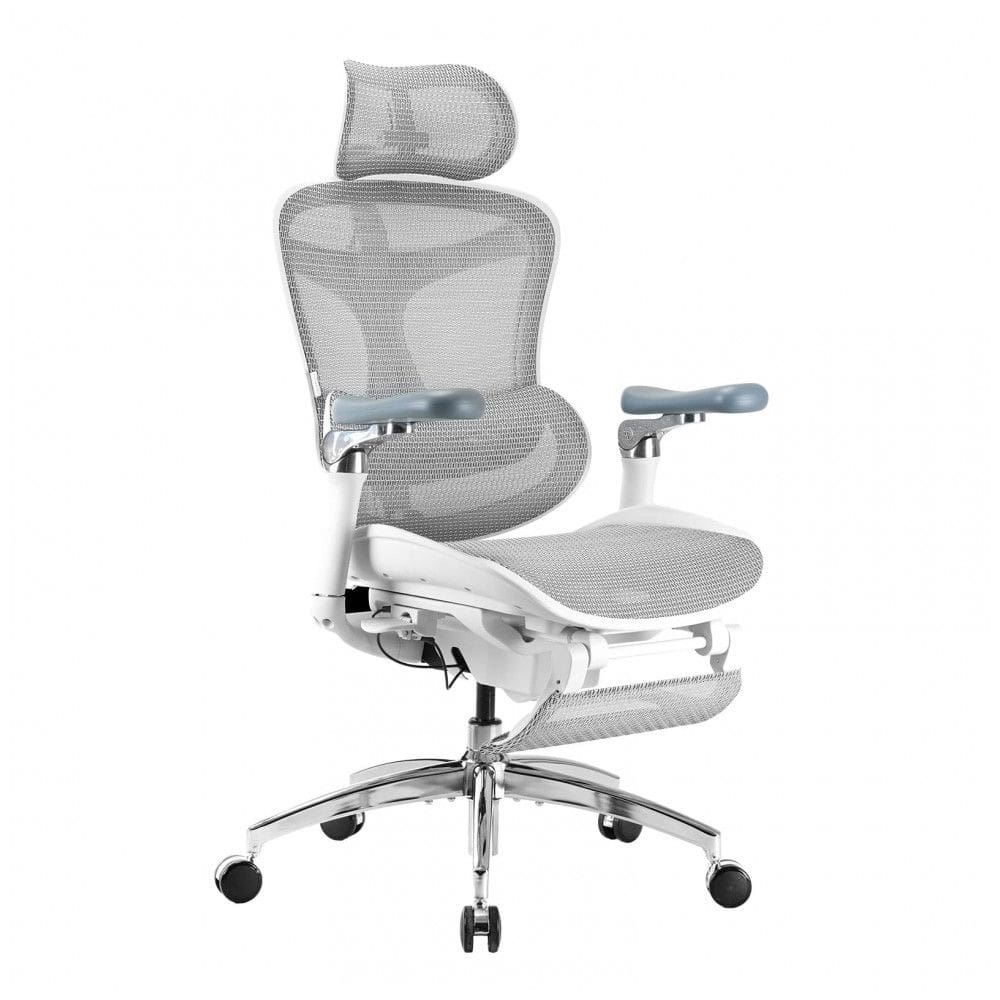 Cadeira Ergonômica de Escritório SIHOO Doro C300 Pro com Apoia-pés Cinza, Braços 6D Ultra Macios, Apoio Lombar Dinâmico, Assento Ajustável