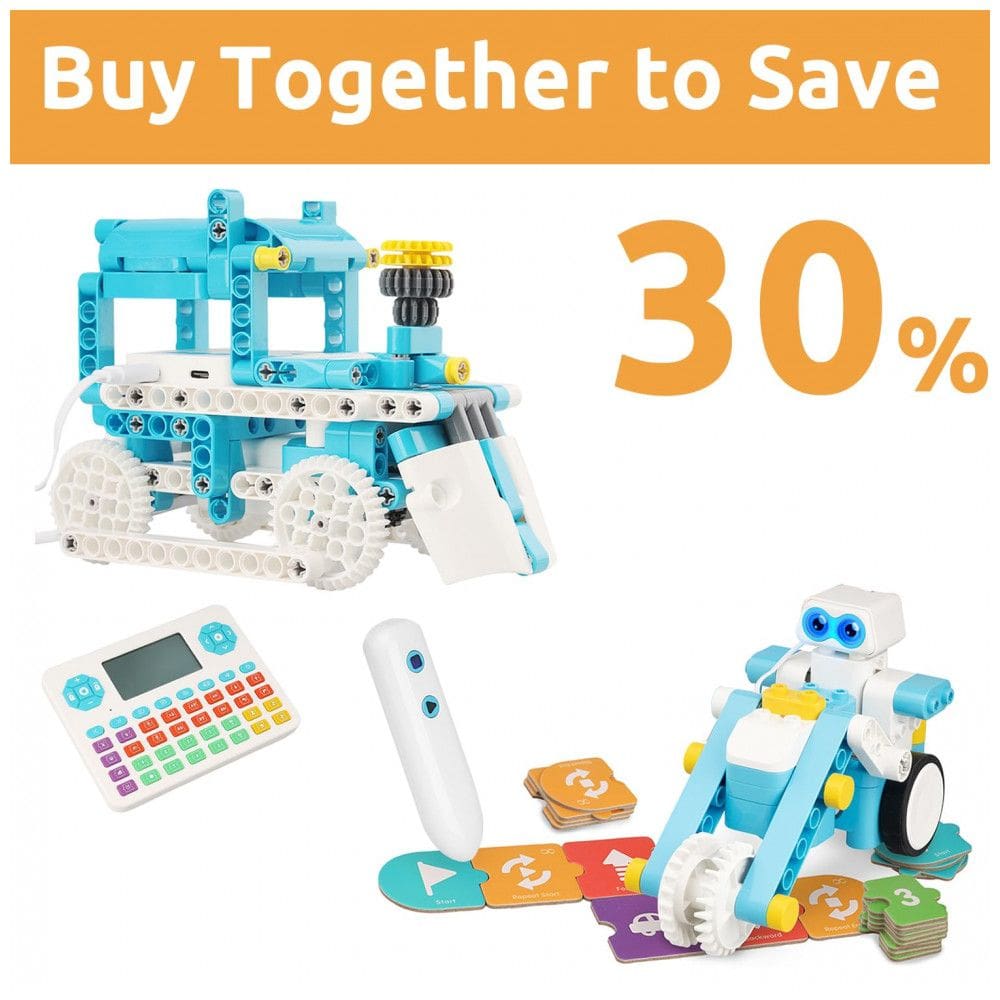 Conjunto Robô STEM WhalesBot B3 Pro & D3 Pro – Kit de Blocos de Codificação com Múltiplos Sensores