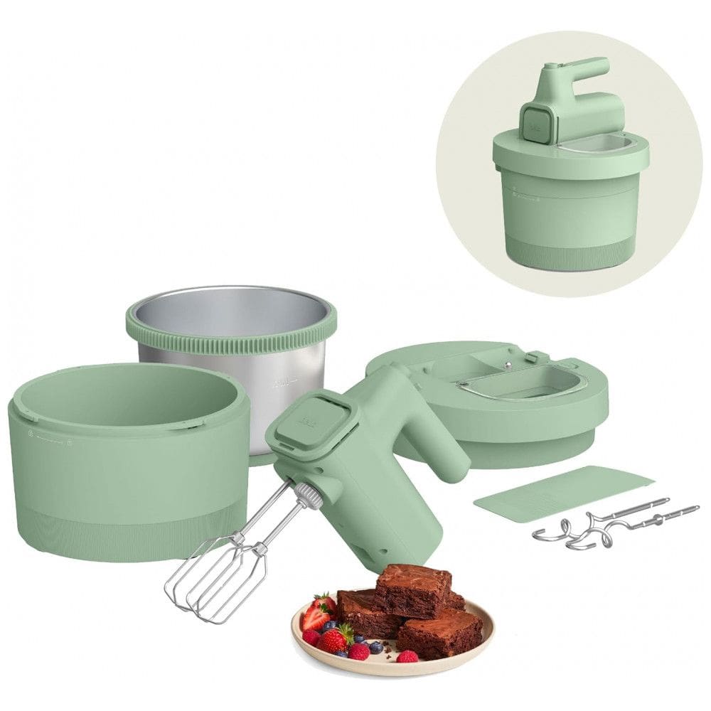 Batedeira elétrica 2 em 1 BELLA 3,3L com tigelas dupla função 200W seaglass 110V