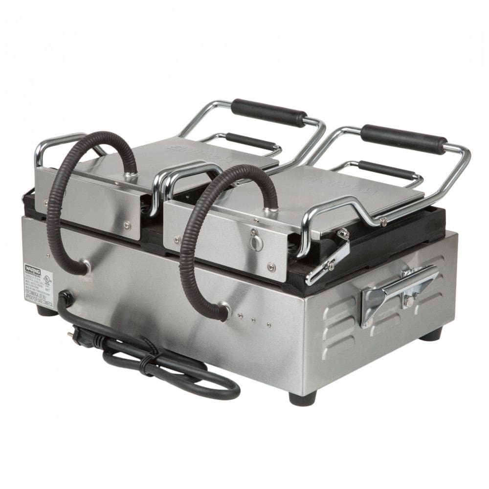 Waring WDG300 Grill Panini com Duas Placas Lisas e Duas Ranhuradas - Superfície 43 x 24 cm, 240V, 3120W