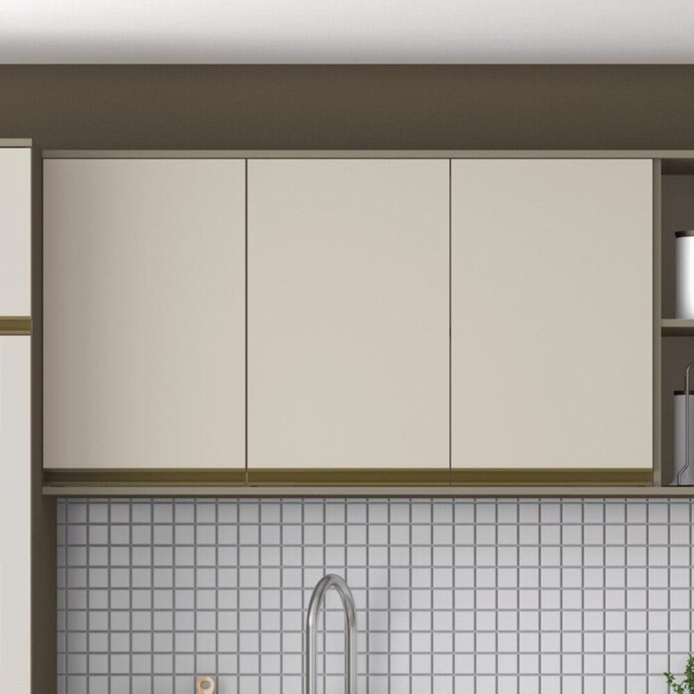 Armario Aereo 03 Portas 120cm Cozinha Evelin Henn
